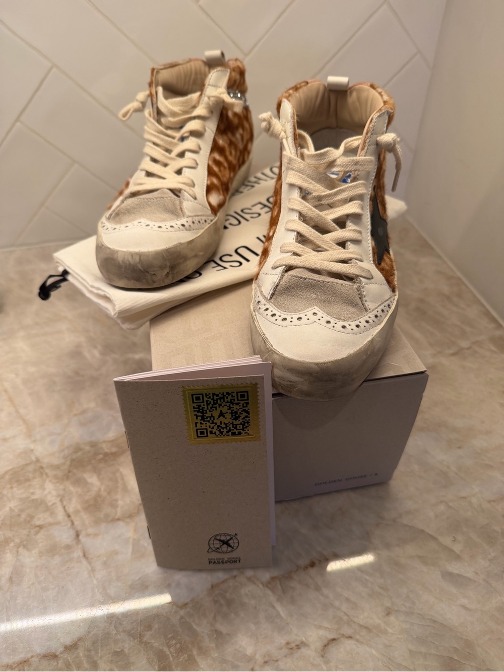 Golden Goose Midstar Classic Leopard Hazelnut Leo / White / Ice 39 - Picture 2 of 10